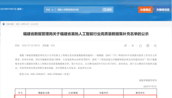 海丝公司申报项目入选省首批人工智能行业高质量数据集